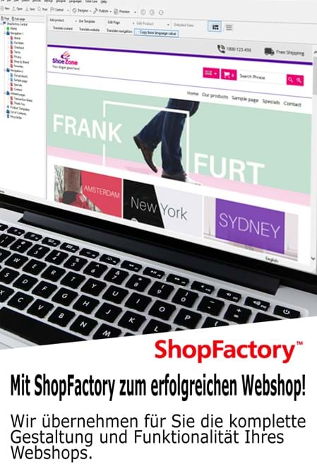 Webshop Werbung mit ShopFactory