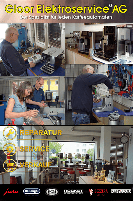 REPARATUR, SERVICE & VERKAUF – ALLES AUS EINER HAND  Ihre De'Longhi Kaffeemaschine verdient den besten Service.  Ob Vollautomat oder Siebträgermaschine – wir führen Reparaturen, Wartungen und Garantiearbeiten fachgerecht und professionell aus. Zusätzlich beraten wir Sie gerne beim Verkauf von De'Longhi Kaffeemaschinen und finden das passende Modell für Ihre Bedürfnisse.  GARANTIEARBEITEN – EGAL WO GEKAUFT Als autorisierte Servicestelle bearbeiten wir Garantieansprüche für De'Longhi Kaffeemaschinen unabhängig vom Kaufort.  WICHTIG: Bitte legen Sie bei Garantiearbeiten den vollständig ausgefüllten Garantieschein oder Kaufbeleg bei. Alternativ können Sie Ihre Kaffeemaschine während unserer Öffnungszeiten direkt bei uns abgeben.  Gloor Elektroservice AG Autorisierte Servicestelle für De'Longhi Kaffeemaschinen Morgentalstrasse 42 8355 Aadorf 052 365 00 16 www.gloorelektroservice.ch  Reparatur. Service. Verkauf. – Professionell. Zuverlässig. Nachhaltig.  #DeLonghiService #KaffeemaschinenReparatur #KaffeemaschinenService #KaffeemaschinenVerkauf #Garantiearbeiten #egalwogekauft #Vollautomat #Siebträger #GloorElektroservice
